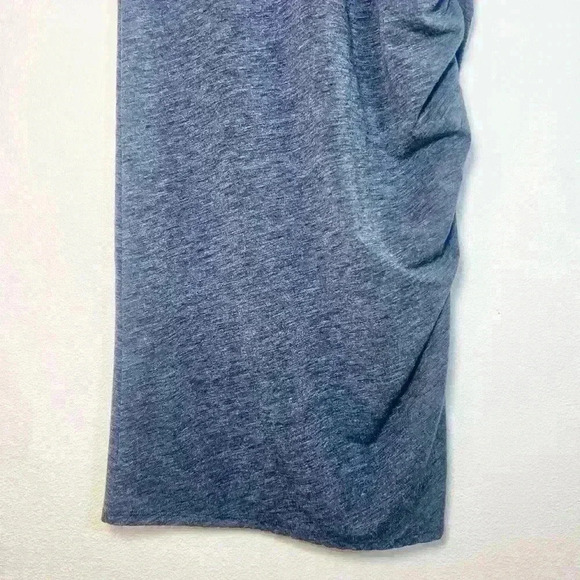 Treasure & Bond Side Ruched Body-Con Dress in Heathered Navy Blue Size XS - Picture 9 of 12